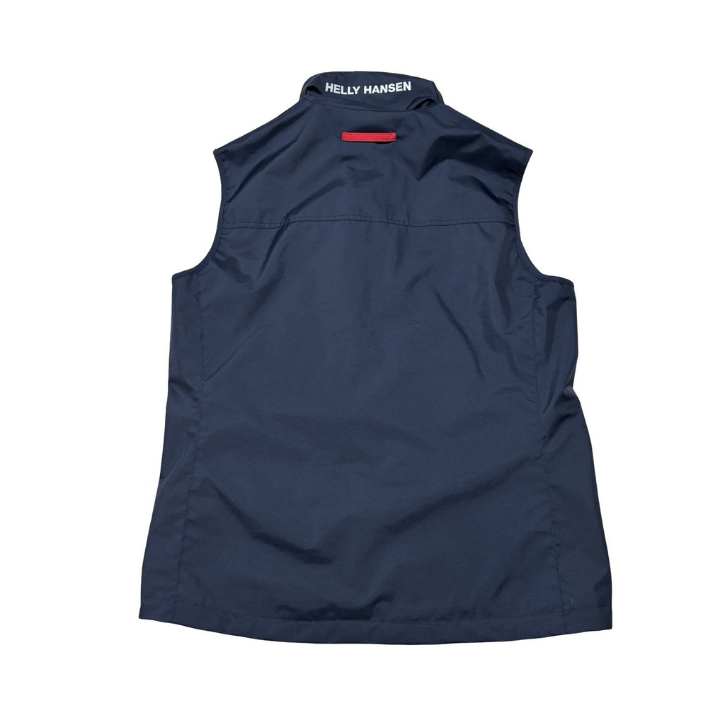 Helly Hansen Crew Vest Men's LG Navy Blue Sailing Windproof Fleece Lined Collar - Picture 2 of 7
